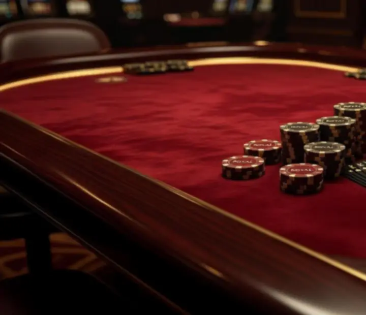 Stimmungsvolles Poker-Ambiente mit edlen Chips und Lichtdesign
