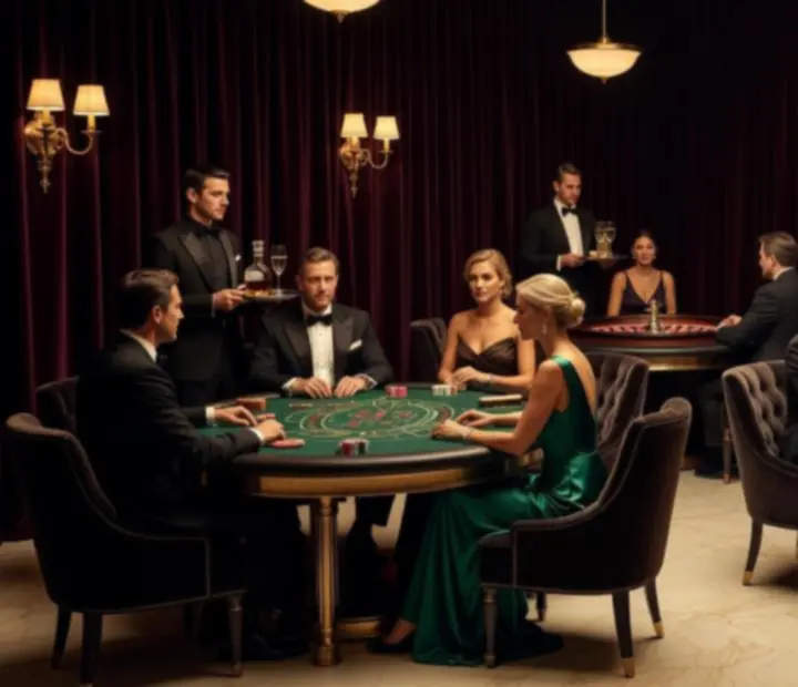 Exklusives VIP-Privatevent mit Casino-Flair und eleganten Gästen.